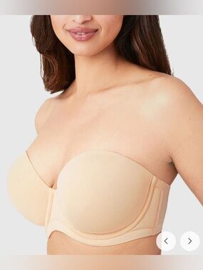 Wacoal 34C Red Carpet Strapless Bra Underwire 854119 stretch foam cups